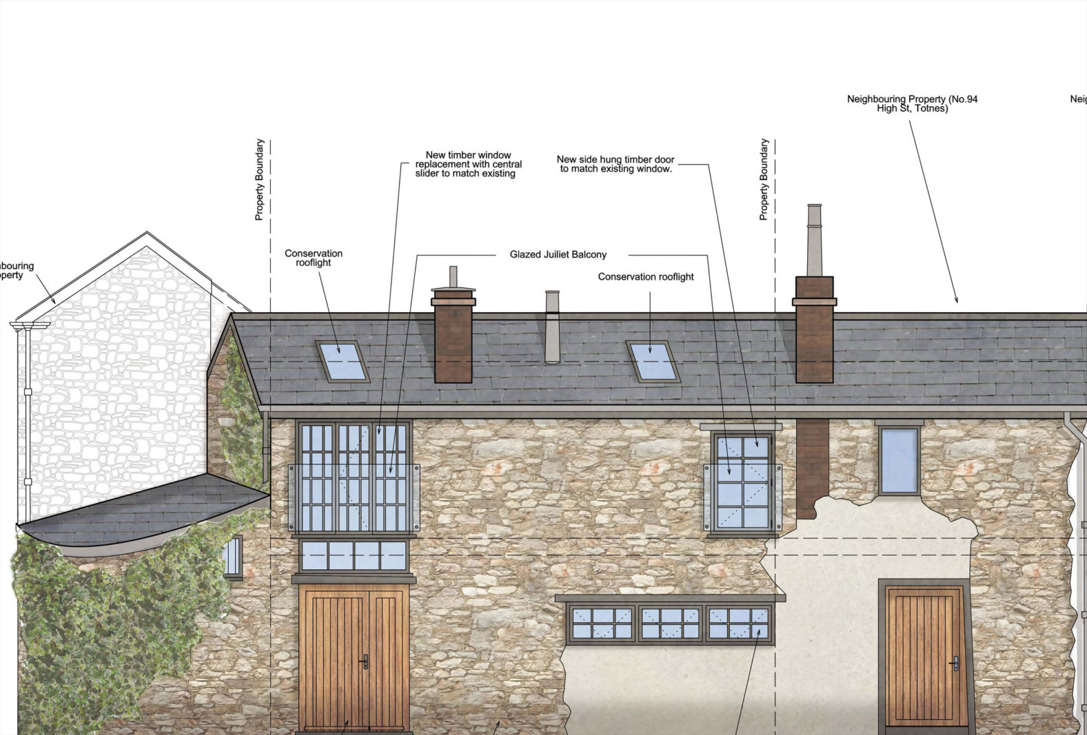 Planning Permission granted for the Barn, Leechwell Street Totnes – Rud Sawers Architects, Devon