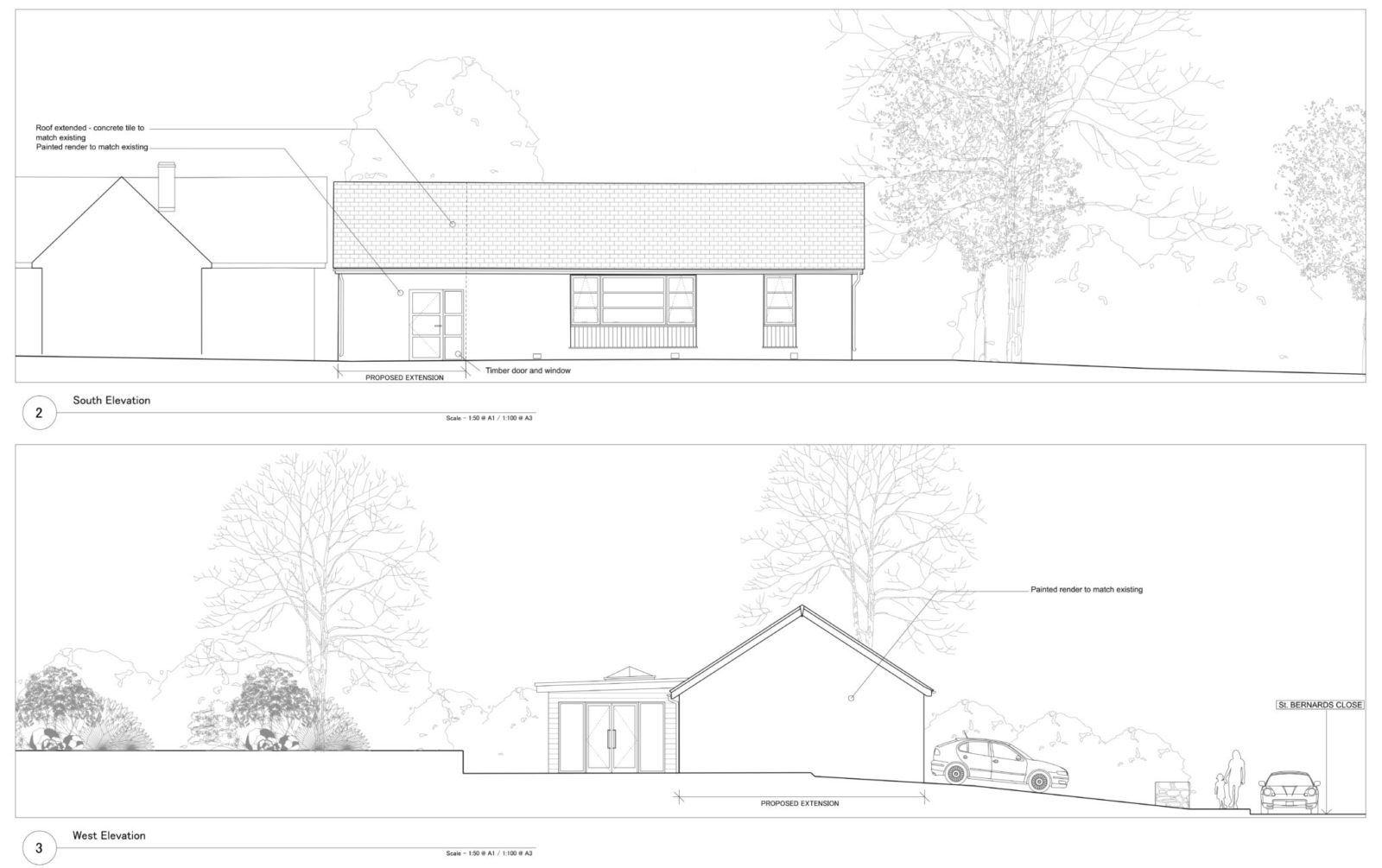 1 St. Bernards Close, Buckfast wins Planning Approval – Rud Sawers Architects, Devon