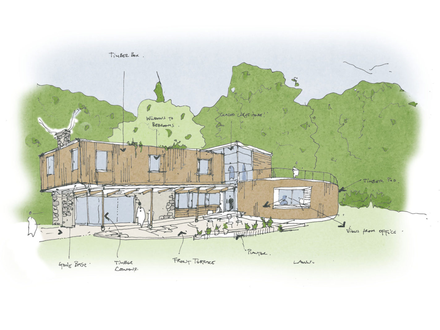 Burl designs progressing – Rud Sawers Architects, Devon